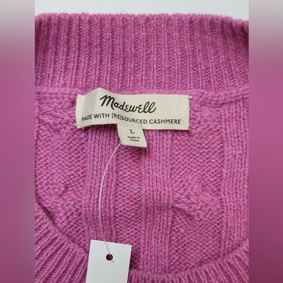 Madewell Cropped Cable Knit Sweater - Picture 6 of 9